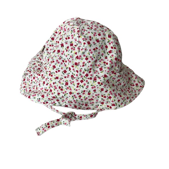 Coco Bon Bons Pink Red Floral Checked Swing Jacket Matching Hat - Picture 6 of 7